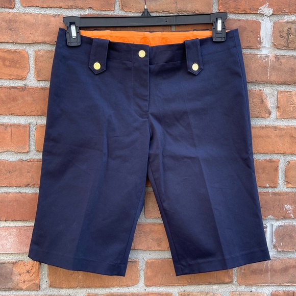 Tory Burch | Shorts | Tory Burch Navy Blue Bermuda Short | Poshmark